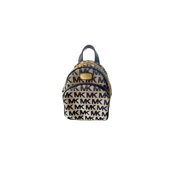 Michael Kors Canvas Signature MK Logo Abbey Mini Backpack with Adjustable Straps - Picture 2 of 4